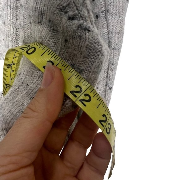 Madewell Grey Donegal Evercrest Long Sleeve Turtleneck Wool Blend Top Large - Picture 8 of 8